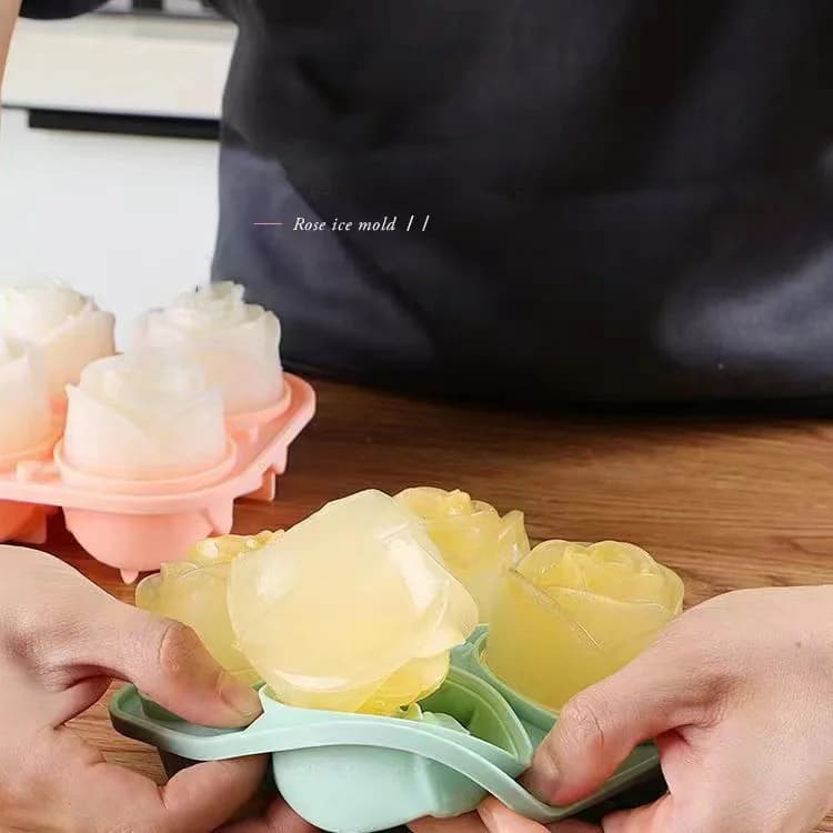 แม่พิมพ์ทำน้ำแข็งกุหลาบ 4 ช่อง